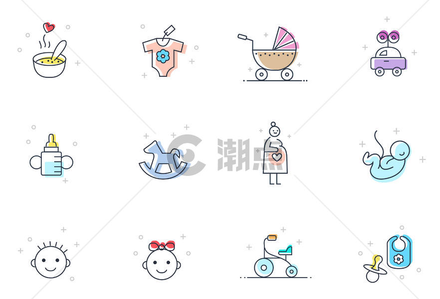 母婴幼儿图标icon图片素材免费下载