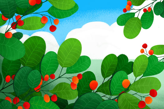 树木果子背景图片素材免费下载