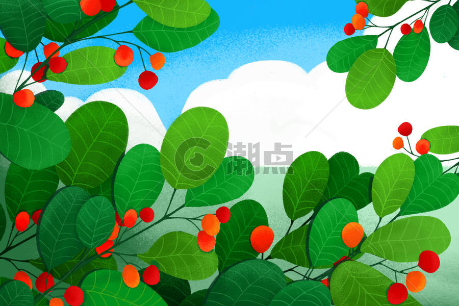 树木果子背景图片素材免费下载