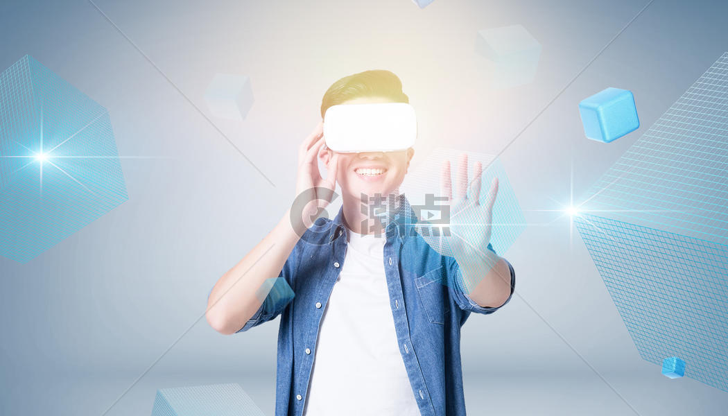 VR虚拟触碰科技图片素材免费下载