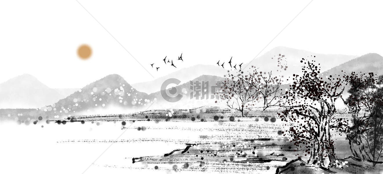 中国风山水背景图片素材免费下载