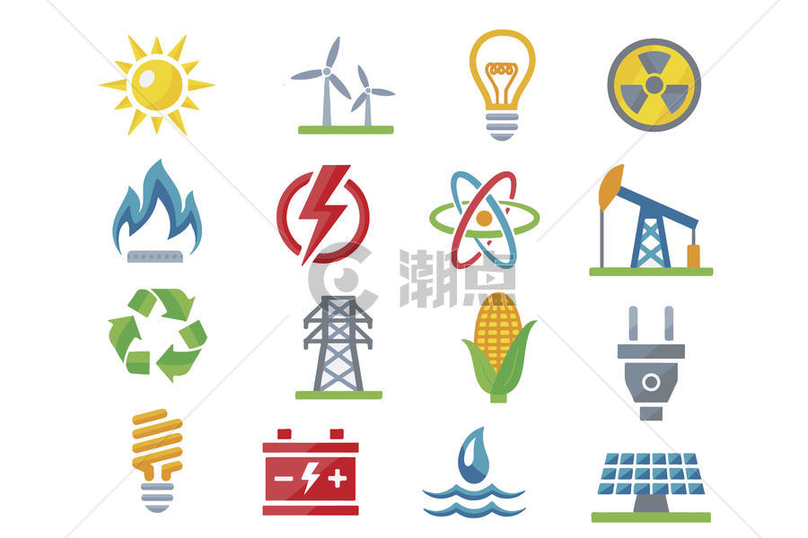 绿色能源图标图片素材免费下载