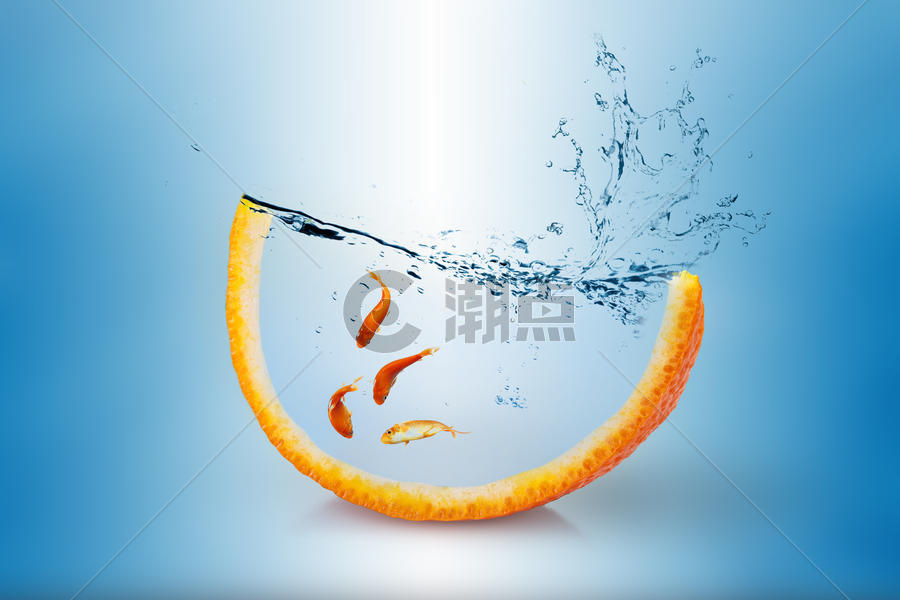 创意清凉橙子图片素材免费下载