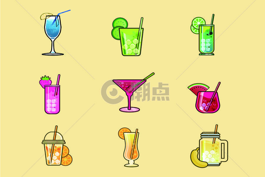 果汁饮料图标图片素材免费下载