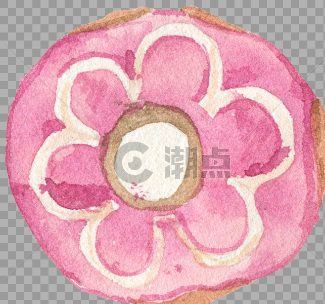 水彩甜甜圈图片素材免费下载