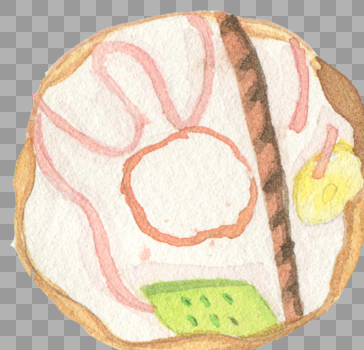 水彩手绘甜甜圈图片素材免费下载