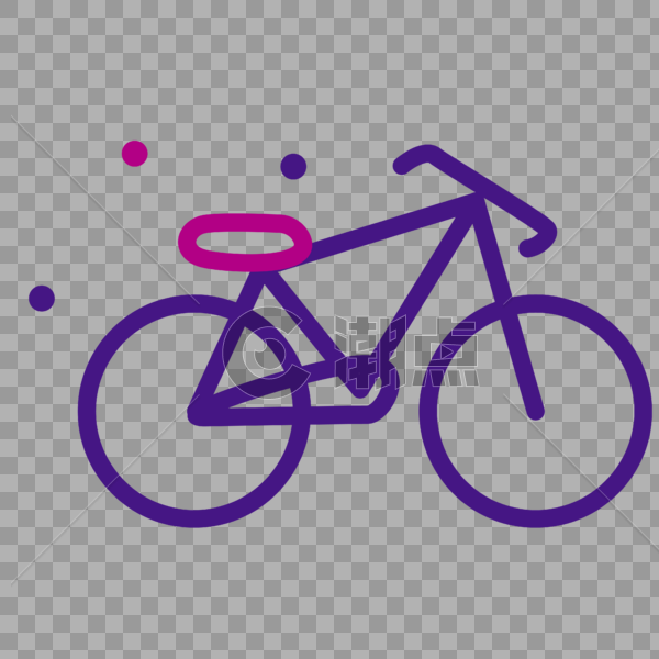 自行车线性图标图片素材免费下载