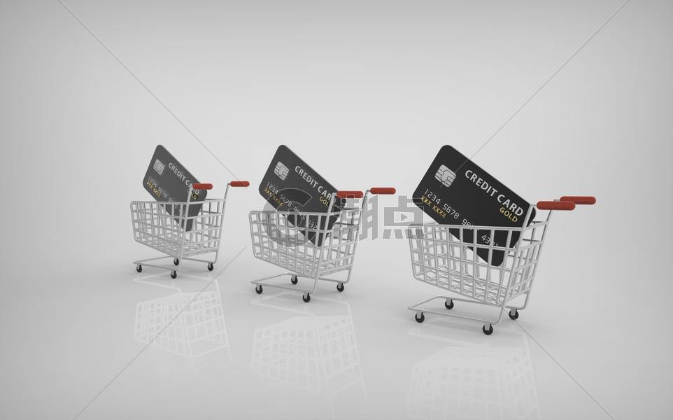 信用卡购物3dm创意图片素材免费下载