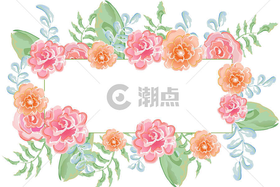 矢量水彩花卉图片素材免费下载