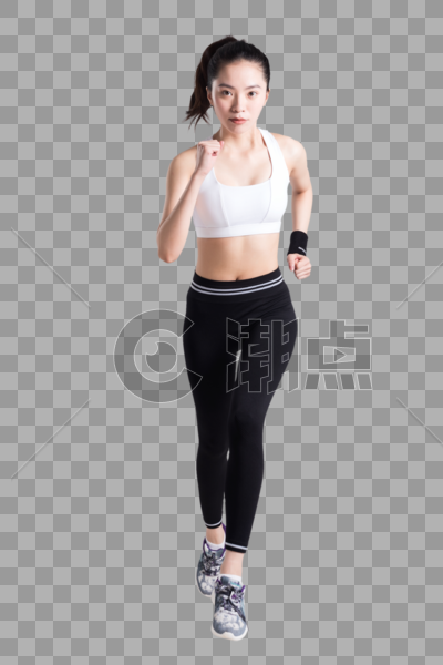 健身运动跑步奔跑的年轻女性图片素材免费下载