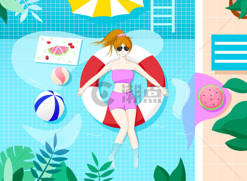 夏天泳池图片素材免费下载