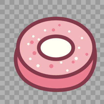 甜甜圈填色图标图片素材免费下载