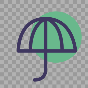 雨伞线性图标图片素材免费下载
