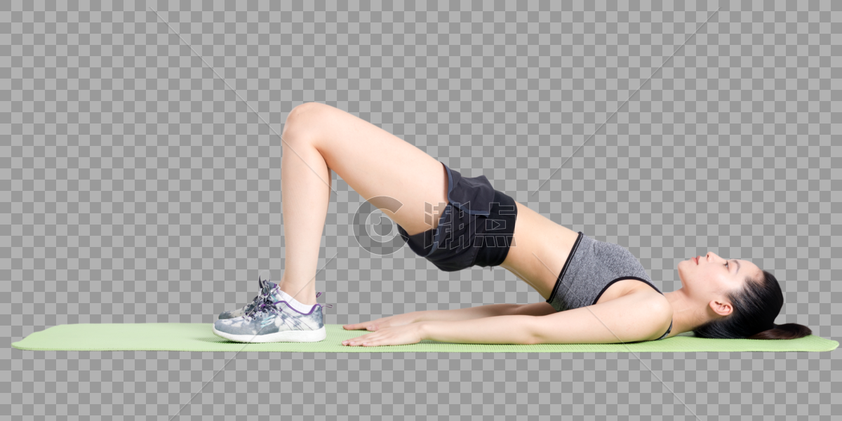运动健身女性腰腹力量训练图片素材免费下载