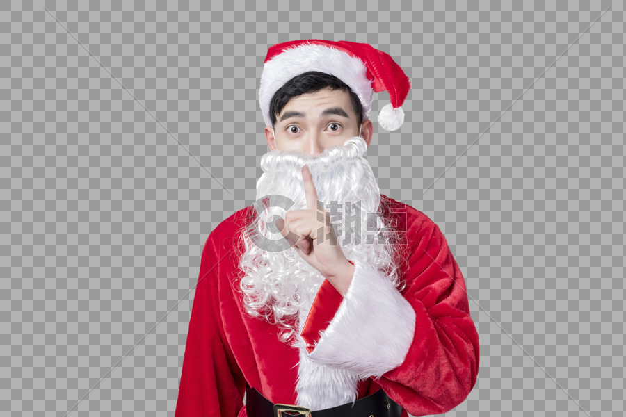 圣诞老人夸张表情图片素材免费下载
