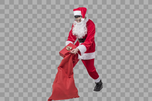 圣诞老人全身底图图片素材免费下载