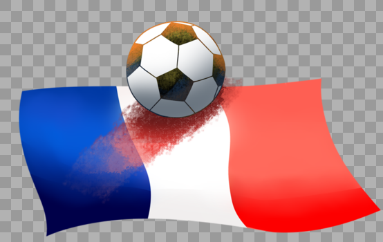 足球和法国国旗图片素材免费下载