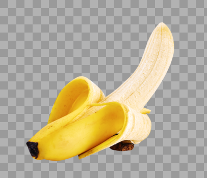 一只剥开的香蕉图片素材免费下载