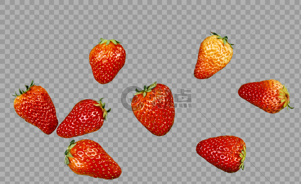 散落的草莓图片素材免费下载