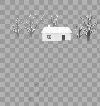雪地里的房子图片素材免费下载