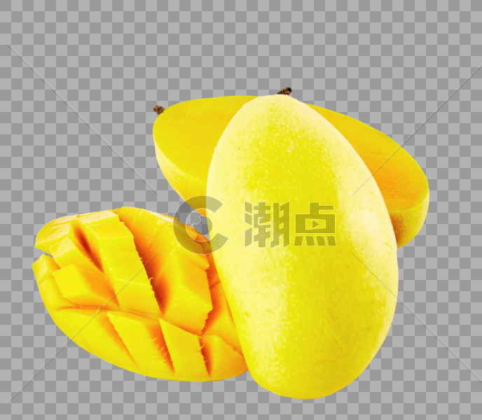 完整的芒果和芒果切片图片素材免费下载