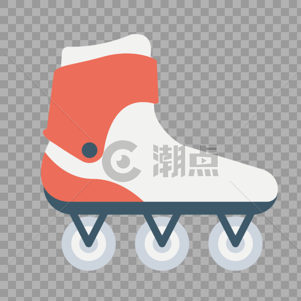 轮滑鞋填色图标图片素材免费下载