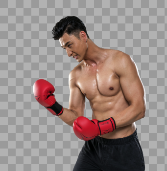 运动男士拳击动作图片素材免费下载