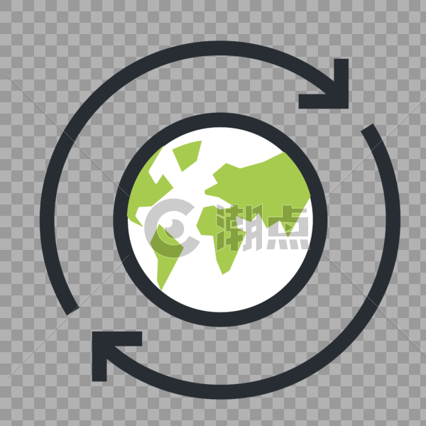 地球环保线性图标图片素材免费下载