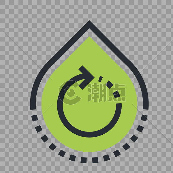 节约水资源线性图标图片素材免费下载