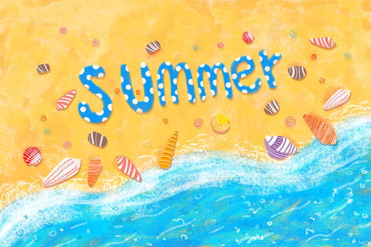 夏日海滩背景图片素材免费下载