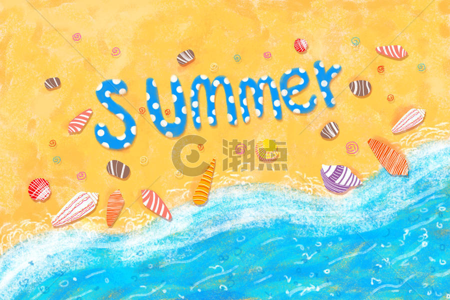 夏日海滩背景图片素材免费下载
