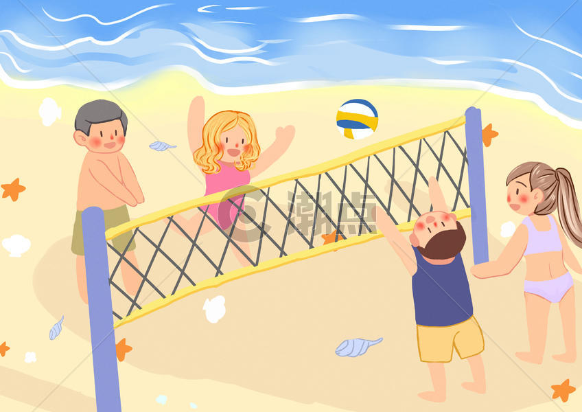 沙滩排球图片素材免费下载