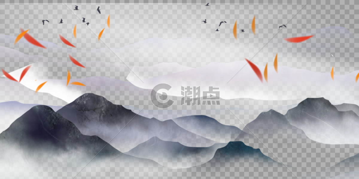 中国风水墨山水画图片素材免费下载