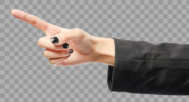商务女性手指指点动作图片素材免费下载