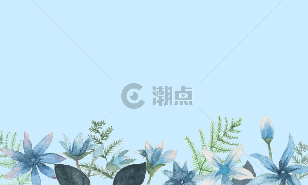 水彩手绘植物海报背景图片素材免费下载