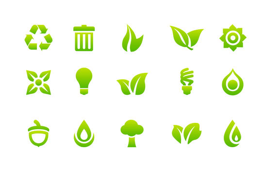 绿色环保图标图片素材免费下载