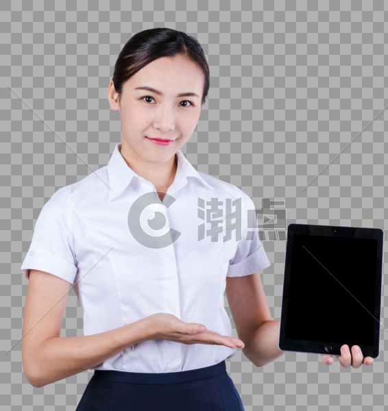 职业女性用平板电脑图片素材免费下载