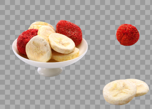 香蕉干草莓干图片素材免费下载