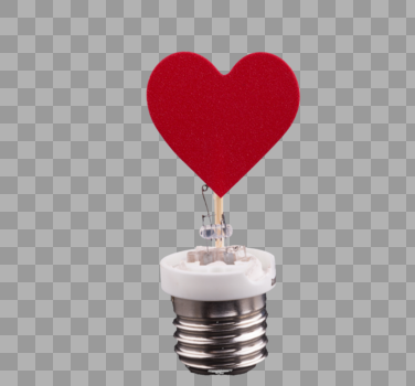 灯泡和爱心图片素材免费下载