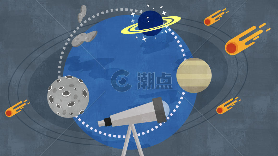 太阳系行星科学插画图片素材免费下载