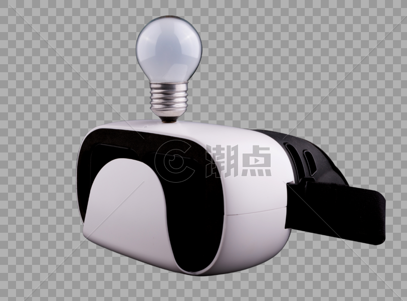 灯泡与VR设备图片素材免费下载