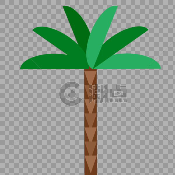 扁平化椰子树图片素材免费下载