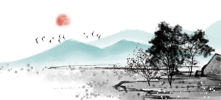 中国风山水背景图片素材免费下载