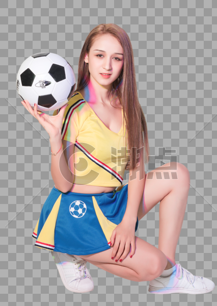 活力少女足球宝贝形象图片素材免费下载