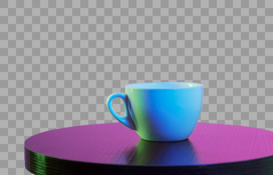 一只彩色的咖啡杯图片素材免费下载