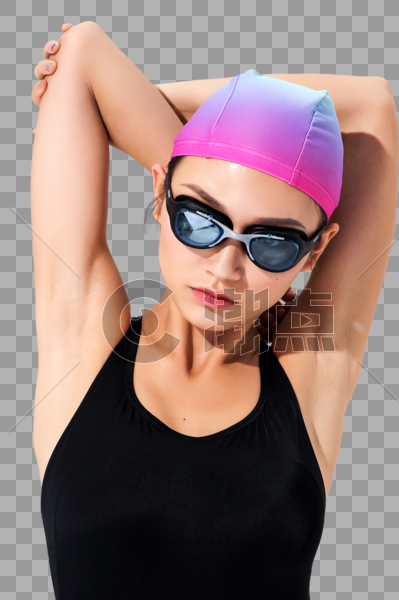 游泳美女活动热身图片素材免费下载