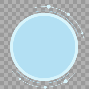 蓝色环形装饰圆圈图片素材免费下载