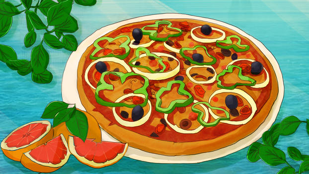 夏季消夏水果披萨美食图片素材免费下载