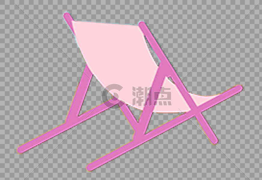 粉色躺椅图片素材免费下载