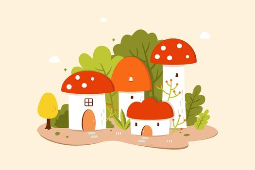 蘑菇小屋图片素材免费下载